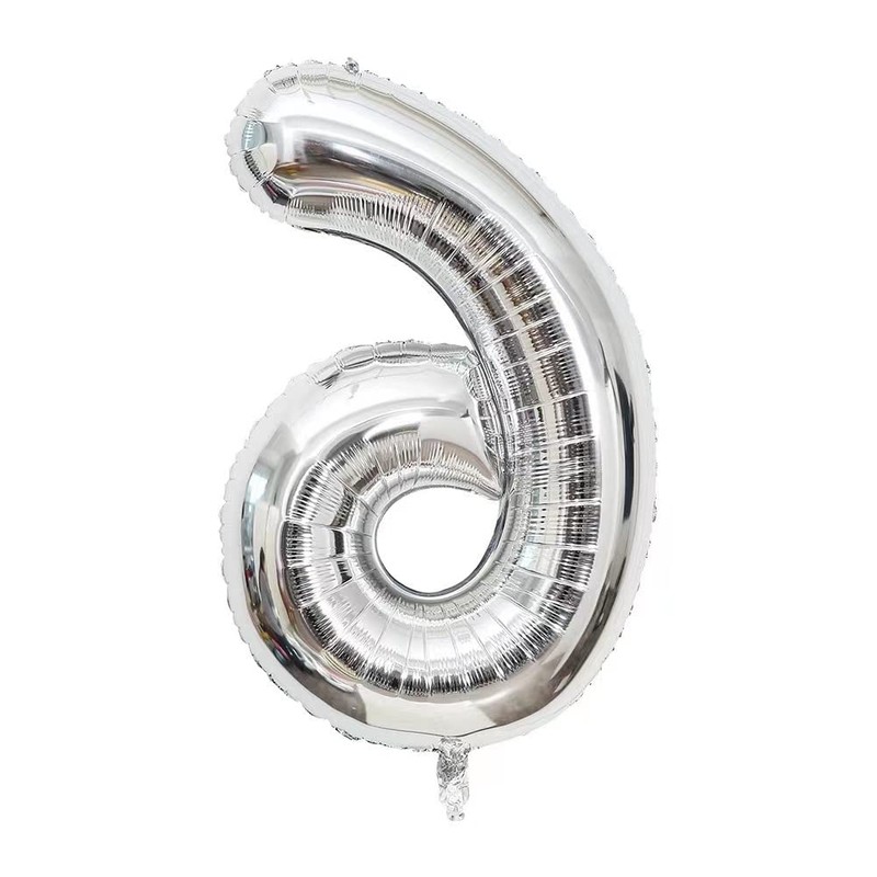 40 Inch Starry Sky Gradient Number 6 Balloons for 6th