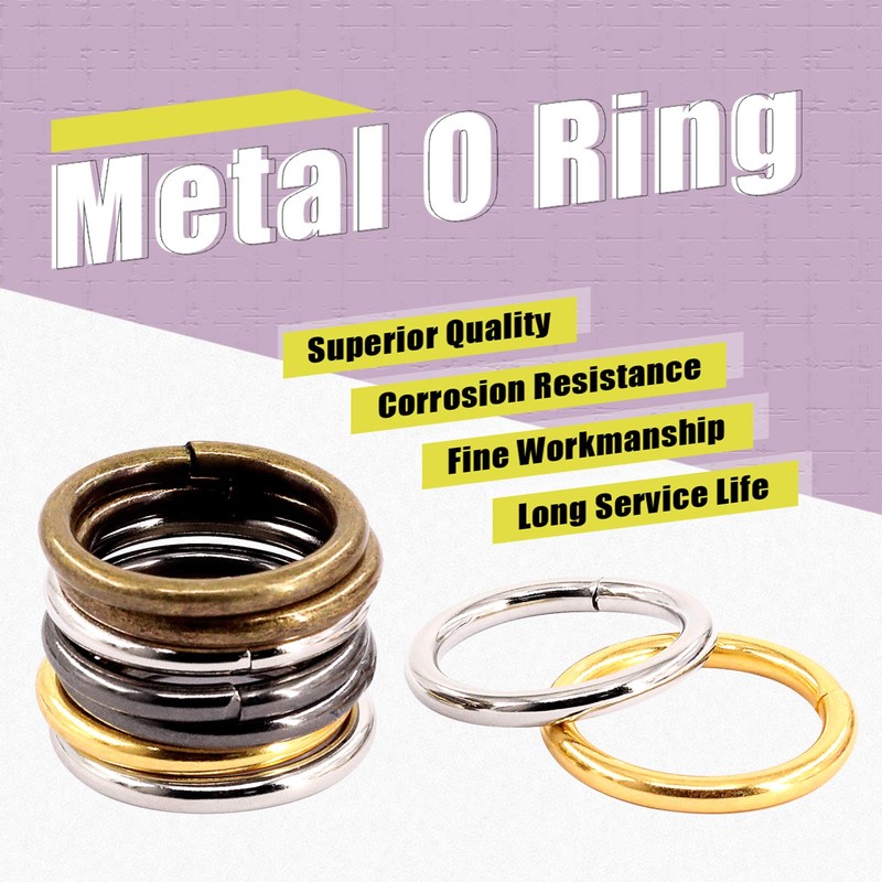 Swpeet 60 x Heavy Duty Metal O Rings 4 Colours