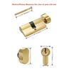 Solid Brass Lock Cylinder with 3 Brass Keys 63mm Door