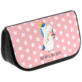 Parent-New Mr. & Mrs. Panda Cosmetic Bag Unicorn King with Sword, red, Hand drawn