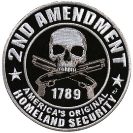 Hot Leathers 4" Second Amendment Homeland Security Patch PPA5950-4 Width x 4 Height Inches