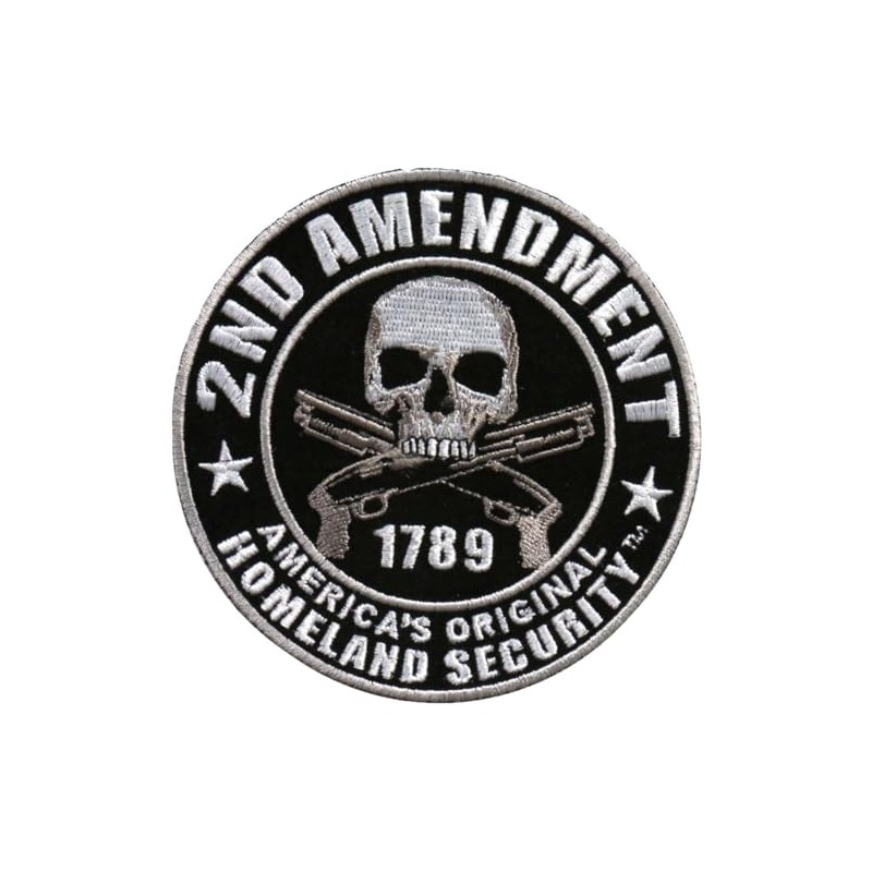 Hot Leathers 4" Second Amendment Homeland Security Patch PPA5950-4 Width