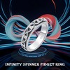 Fidget Ring Sterling Silver Infinity Spinner Ring Eternity Infinity Anxiety