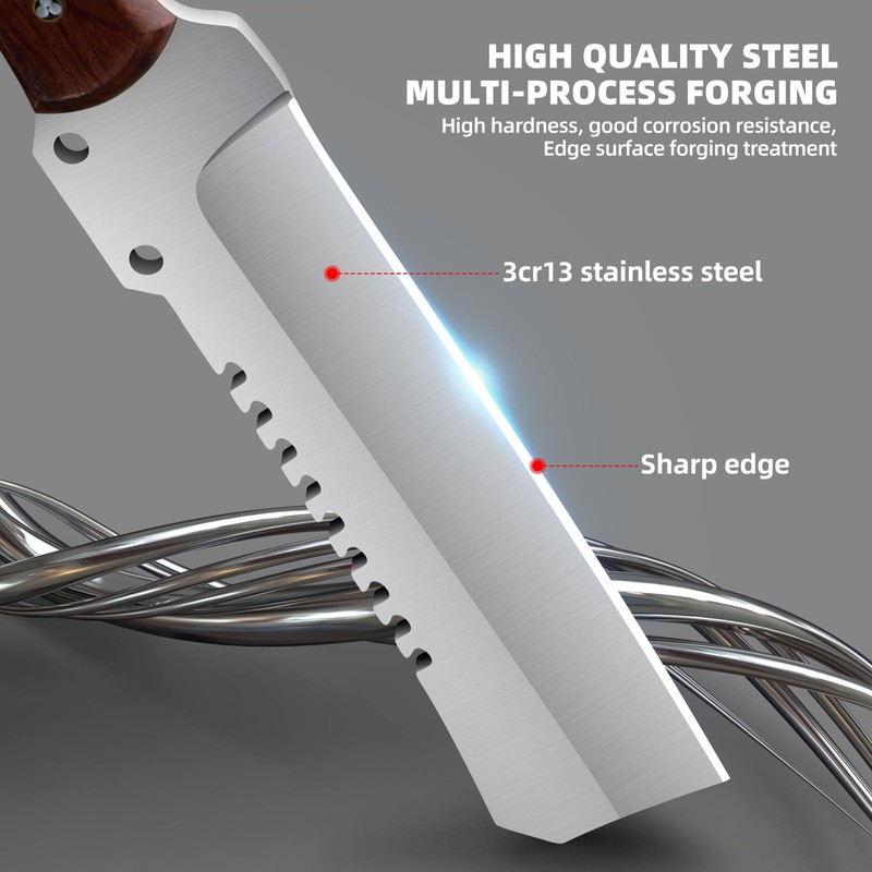 Outdoor Machete with Sheath for Cutting Trees, for Yard Work