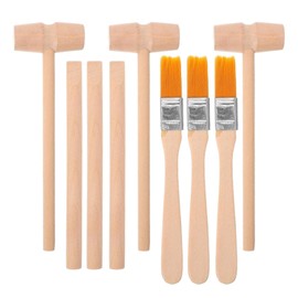 9 Pieces Archaeological Tools Kids Excavation Tool Set for Children, Archaeological Excavation Tools, Dinosaur Digging Tools, Small Brush Chisel Hammer, Role Play Set