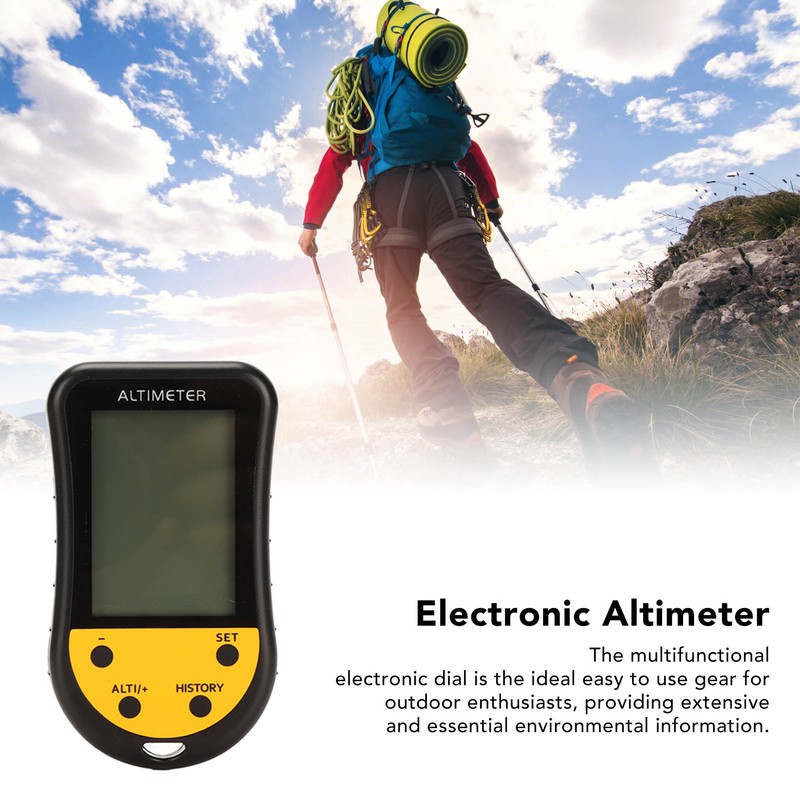 Multifunctional Electronic Altimeter Barometer Weather Forecast Full Screen Backlit Display