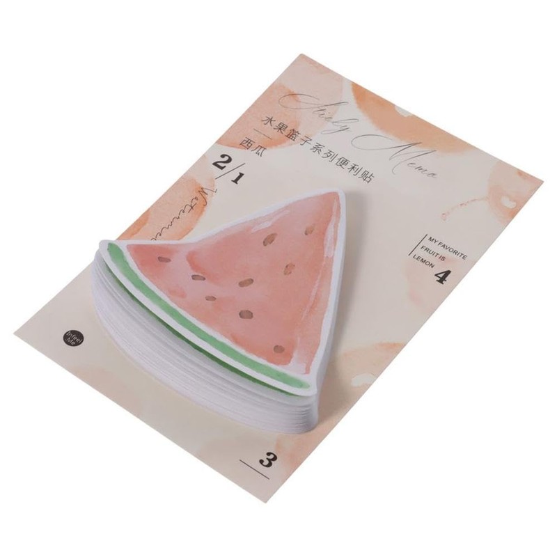 GetCoupon 4 Pads Cute Fruit Cartoon Sticky Notes, Kawaii Sticky
