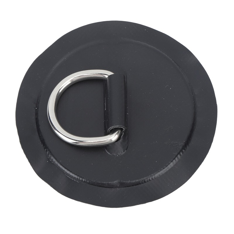 4PCS D Ring Patch PVC Round Shape Strong Stainless Steel