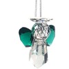 Rainbow Crystal Green Crystal Guardian Angel, Suncatcher Handmade 1.96 Inch