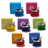 Chakra Singing Bowls with Wooden Striker & Cushion Gift Box