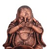 3PCS Buddha Statue Candle Holder Stand Resin Buddha Candlestick Ornament