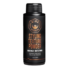 GIBS Grooming - Styling Texture Powder for Men and Women - High Hold - Matte Finish - All Hair Types - Texture, Volume, Grip - Silica - Sandalwood - Hair Styling Products - Travel Size - 1 oz (30g)
