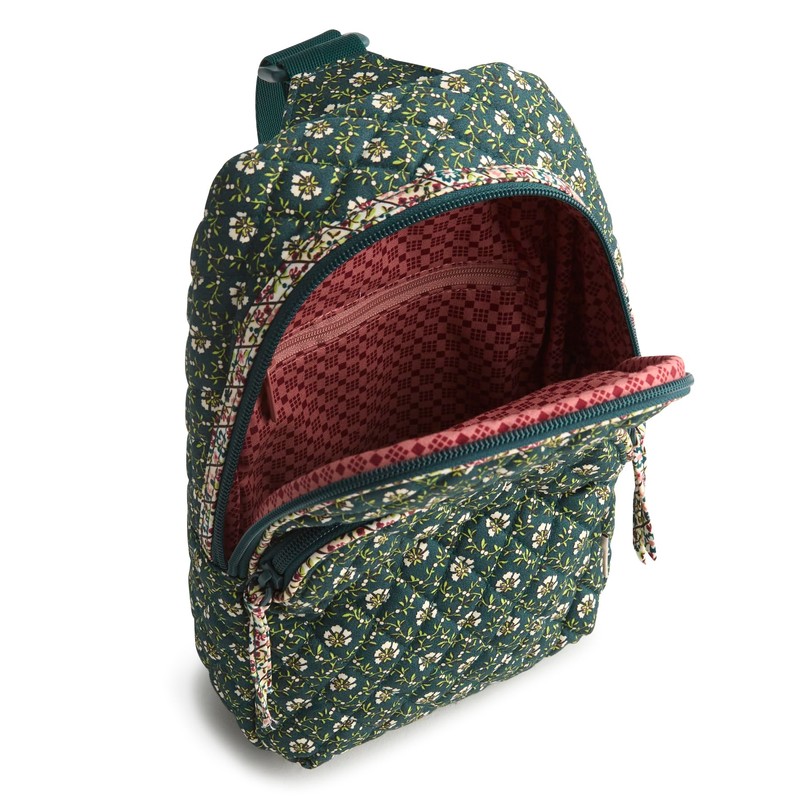 Vera Bradley Women's Premium Cotton Lorman Sling Backpack Bag, Mistletoe