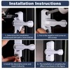 4 Pack Sash Jammers Blocker Window Locks, Strong Window Handles