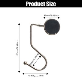ZEACCT 5 Pcs Table-Side Bag Hook, Portable Hanging Bag Hook, Travel Desk Bag Hook, Bag Hooks for Table, Bag Hook S Typ Portable, Handbag Hook Holder Hand, Portable Bag Hanger, for Tables, Desks
