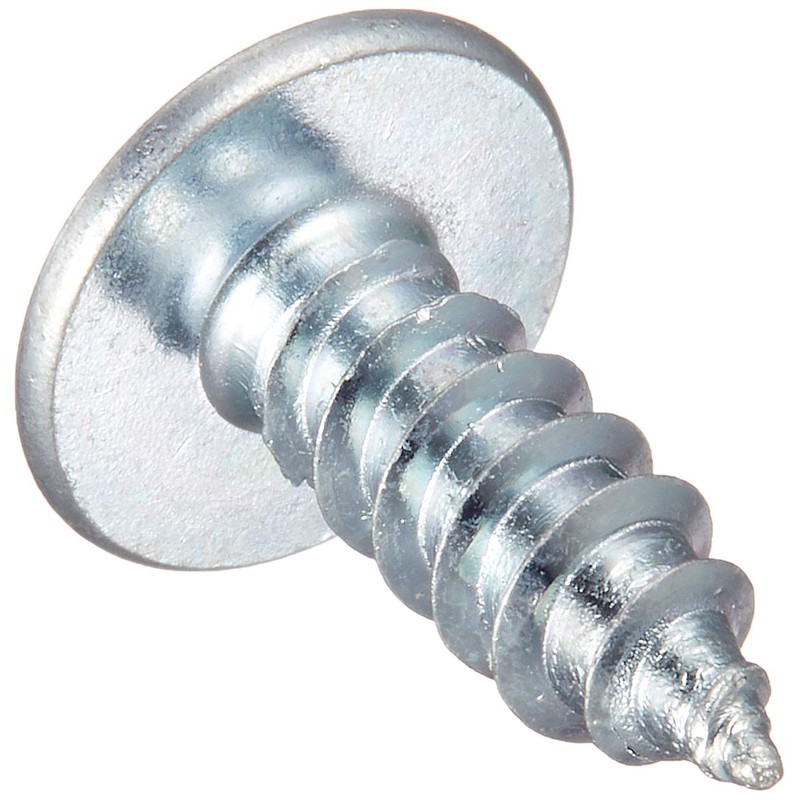 TRUSCO B742-0412 Truss Head Tapping Screws, Trivalent White, M4 x