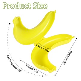 3 PCS Banana Case, KUAOOAUK Reusable Banana Keeper Box BPA-Free, Portable Plastic Banana Protector Container with Hanging Hole, Banana Preservation for Outdoor Travel Picnic Camping (3 Colors)