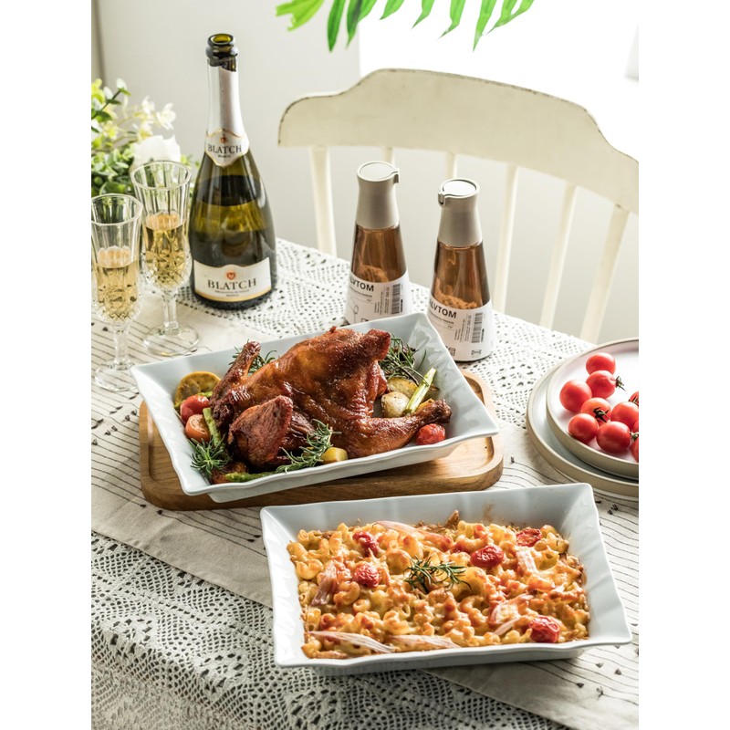 YHOSSEUN Large Tiered Tray Stand, 3 Tier Serving Tray Porcelain