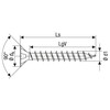 Spax 4CUT 1191010350155 Universal Screw, Countersunk, T-Star Plus, Fully Threaded,