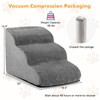 Tangkula Foam Dog Stairs for High Beds, Extra Wide &