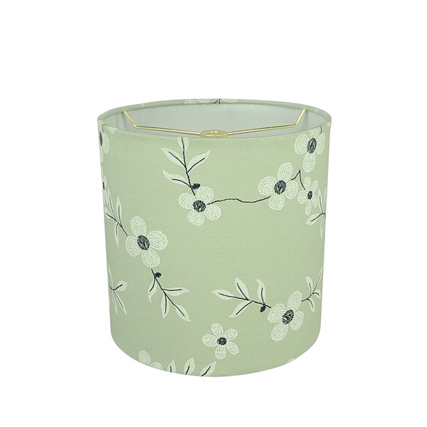 Aspen Creative 31235A, Drum Spider Lamp Shade, Light Green, 8"