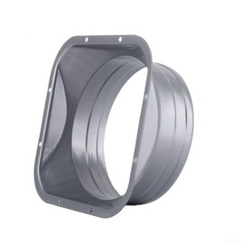 Metal Flange Air Venting, Duct Connector Flange, Flange Pipe Air Ventilation Hose Connector, Exhaust Duct, Square Exhaust Hose Flange, Wall Flange Connector for Air Conditioning 100 mm