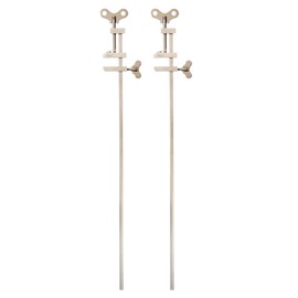 KAKURI Long Bar Clamps for Woodworking 17-3/4" HATAGANE Japanese Wood Clamps, Metal Parallel Clamps Tool Set 2 Pcs, Steel Silver, Made in JAPAN