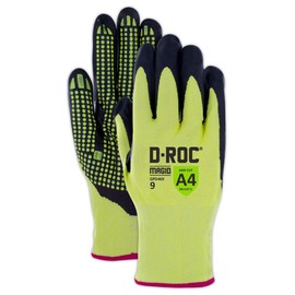 MAGID D-ROC ANSI A4 Nitrile Coated Cut-Resistant Work Gloves, 12 Pairs, Size 8/Medium, GPD469