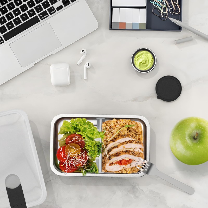 Bakpoco Stainless Steel Bento Lunch Box for Adult, 42oz Leak-Proof