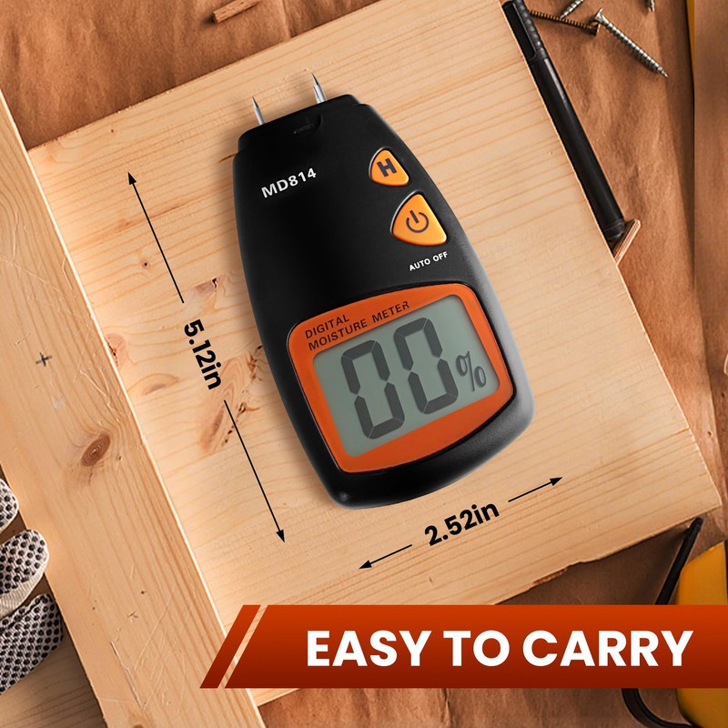 AMTAST Digital Wood Moisture Meter 4 Pin Accurate Moisture Meter
