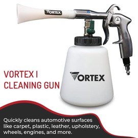 HI-TECH Vortex I Air Cleaning Gun – Deep Cleans Auto Interiors & Exteriors – Compressed Air Powered – Car Detailing Tool for Dirt, Dust, Grime & Stains