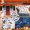 Halloween decoracion, 24 Pcs Murcielagos Halloween 3D, Murcielagos Decoracion de