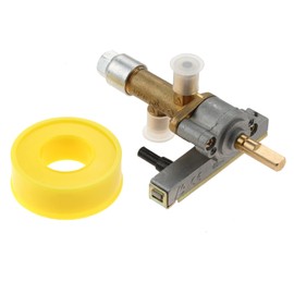Hicello Gas Safety Valve with Piezo Push Ignition Device Replacement for Garden Sun Propane Powered Patio Heater Repair Replaces Parts (7/16"-24 UNEF Inlet & Outlet)