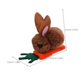 minkissy 3pcs Easter Rabbit Ear Hair Clips for Girls Mini Plush Bunny Clips with Carrot Design Easter Hair Accessories for Girls Women