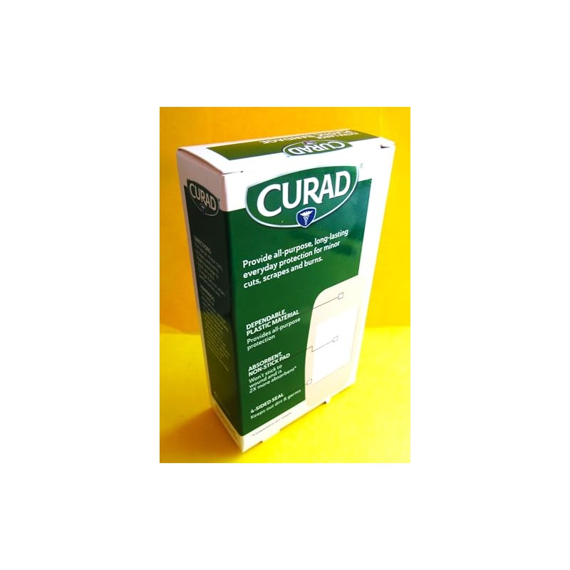 Curad Extra Large Plastic Bandage with 4-sided seal, 2X more