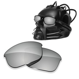 ToughAsNails Polarized Lens Replacement for Oakley Flak Jacket Sunglasses - More Options, Silver Chrome One Size, Silver chrome, Einheitsgröße