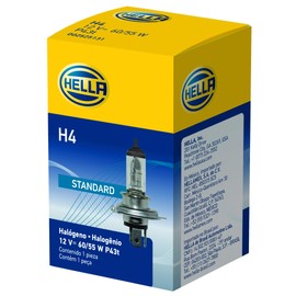 HELLA H4 Standard Halogen Bulb, 12 V, 60/55W
