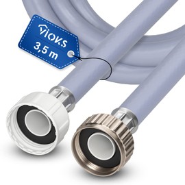VIOKS Hose Extension Inlet Hose Washing Machine 3.5 m 25 °C Straight/Straight Water Connection Extension for Washing Machine and Dishwasher