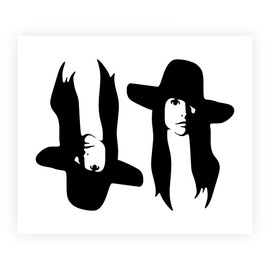 Quattroerre 15862 Pre-Formed Sticker for Car Penelope DX+SX Black 10 x 12 cm