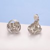 JOLCHIF Silver Love Knot Clip On Earrings for Women Non