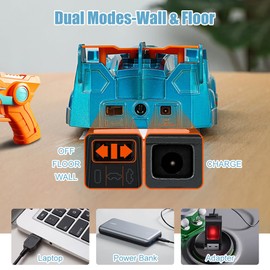 OBEST Laser Wall Climbing Car, Electric Weightless Wall Climbing Car, Infrared Tracking Induction Remote Control Children's Car, 360° Rotating Car, Boy and Girl Gifts