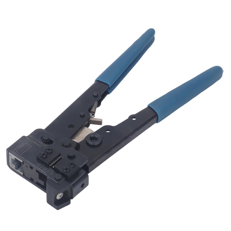 Network Crimper Carbon Steel Head Anti Slip Rubber Handle 8P