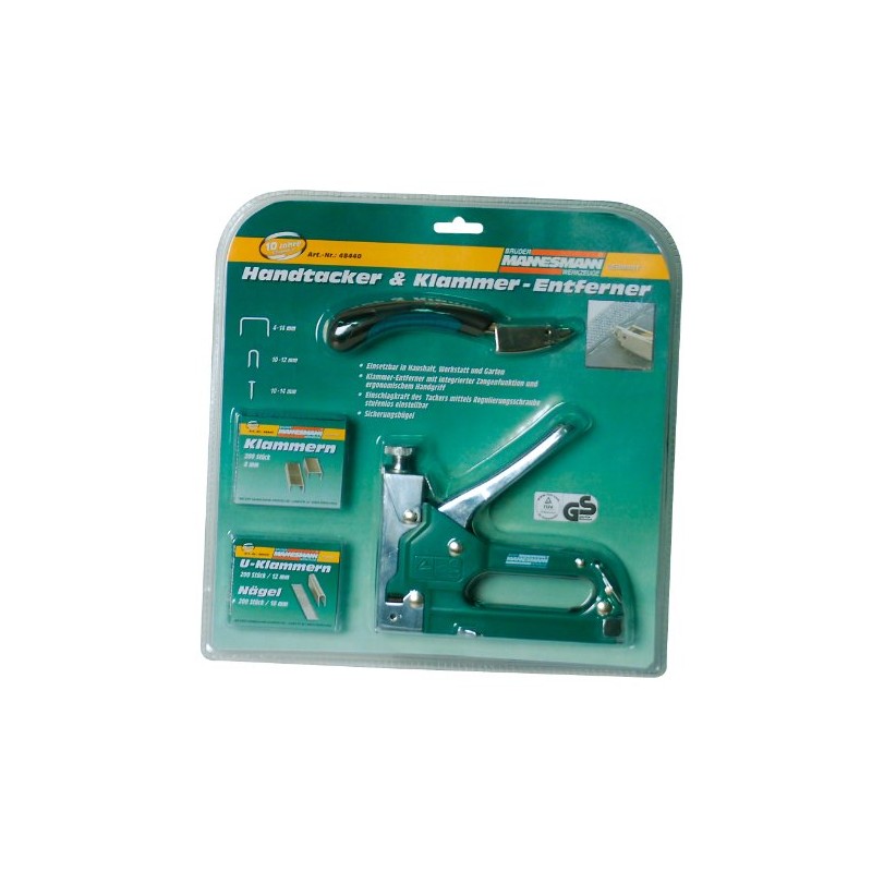 Mannesmann Staple Gun and Staple Remover Set