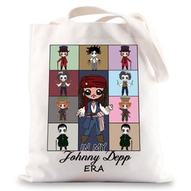 JNIAP Johnny Inspired Tote Bag Johnny Lover Gift Willy & Edward & Todd & Jack Gift Johnny Character Shoulder Bag, Johnny Tb, Large