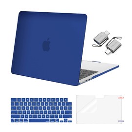 MOSISO Compatible with MacBook Air 13 inch Case 2025 2024 2023 2022 M4 A3240 M3 A3113 M2 A2681, Plastic Hard Shell&Keyboard Cover&Screen Film&Type C for MacBook Air 13.6 inch Case, Royal Blue