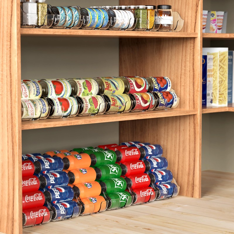 Simple Houseware Soda Can Organizer and Dispenser for Refrigerator /