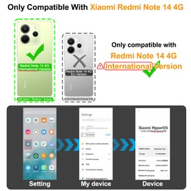 WeiCase Case for Redmi Note 14 4G (International Version), (Not Compatible with 5G) with Invisible Stand (360 Degree Rotation), Shockproof and Scratch-Resistant Military Grade Case, Rose Gold