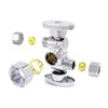 TTFLEX 1/4 Turn Dual Compression Outlet Angle Stop Valve with
