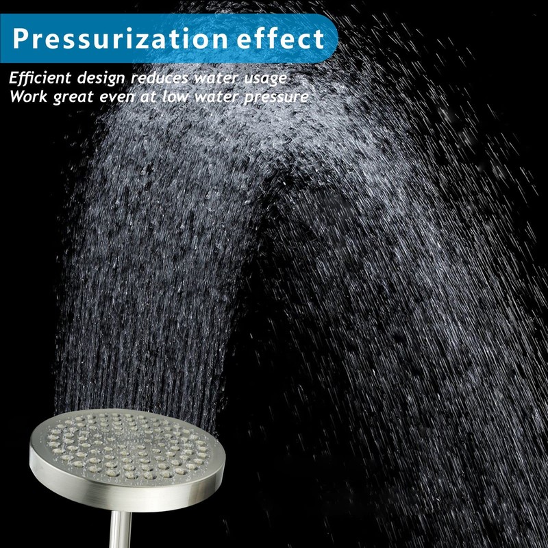 Nuodan High Pressure Rain Shower Head with 11'' Extension Arm