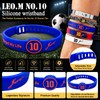 XIVEKD 6Pcs World Cup Leo.M No.10 Stuff, Soccer Bracelets Necklace